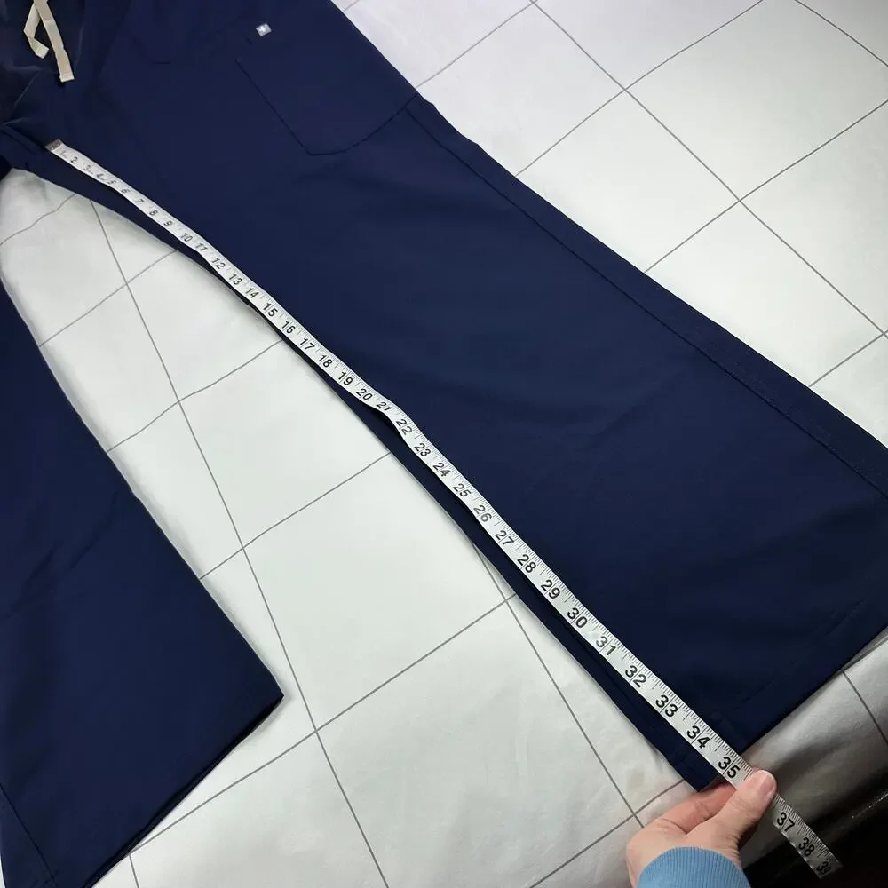 Figs Cairo Cargo Scrub Pants Mens XXL Tall Navy Blue Medical Pockets Drawstring